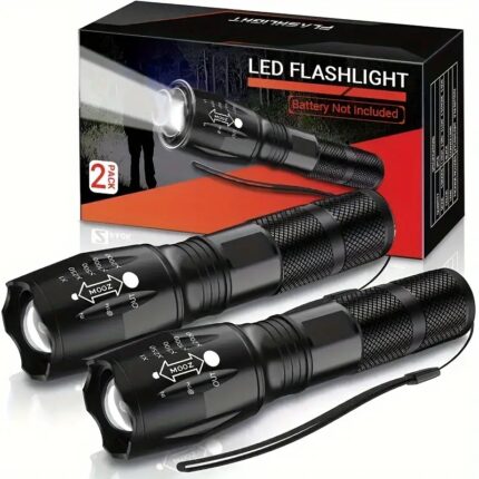 (2 Pack)-HT101 Zoomable LED Flashlight